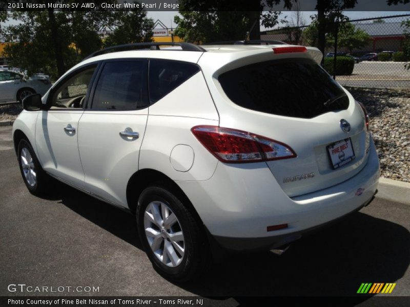 Glacier White Pearl / Beige 2011 Nissan Murano SV AWD