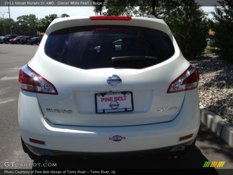Glacier White Pearl / Beige 2011 Nissan Murano SV AWD