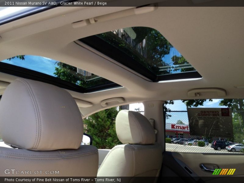 Glacier White Pearl / Beige 2011 Nissan Murano SV AWD