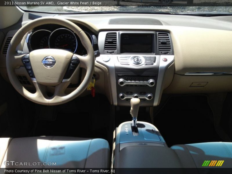 Glacier White Pearl / Beige 2011 Nissan Murano SV AWD