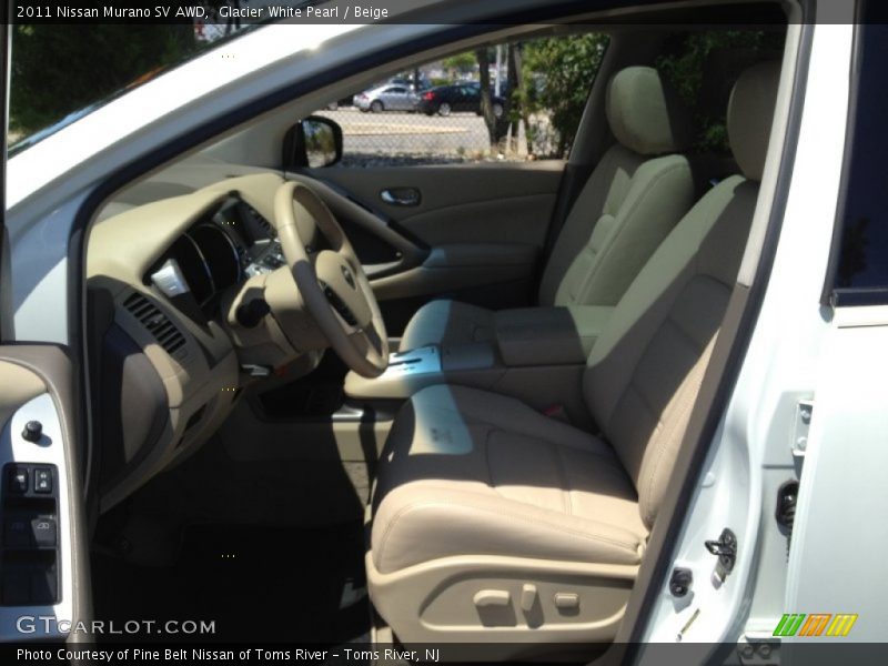 Glacier White Pearl / Beige 2011 Nissan Murano SV AWD