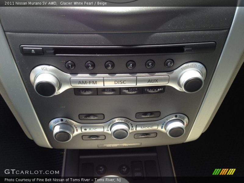 Glacier White Pearl / Beige 2011 Nissan Murano SV AWD