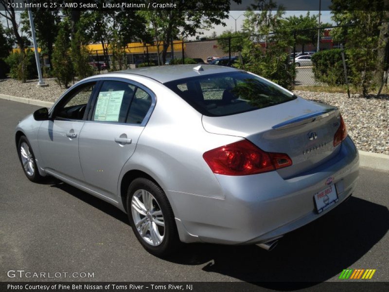 Liquid Platinum / Graphite 2011 Infiniti G 25 x AWD Sedan