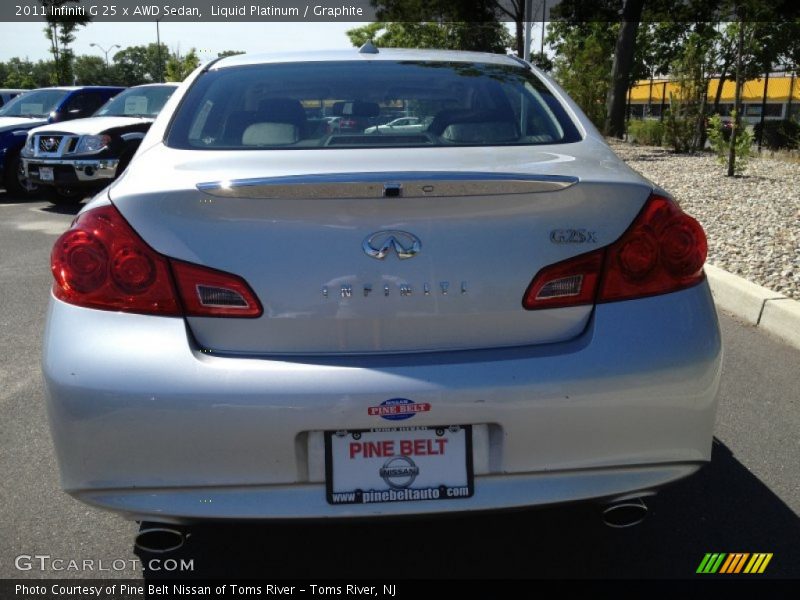 Liquid Platinum / Graphite 2011 Infiniti G 25 x AWD Sedan