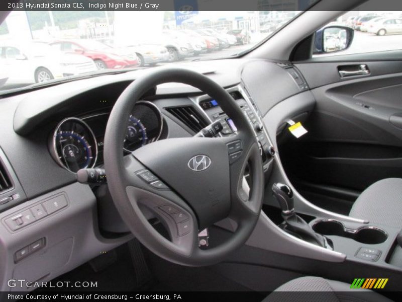 Indigo Night Blue / Gray 2013 Hyundai Sonata GLS
