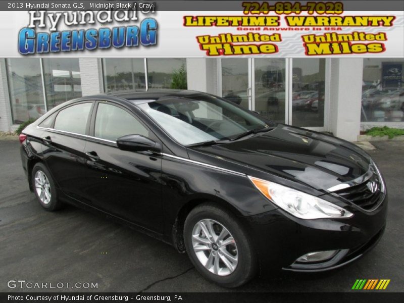 Midnight Black / Gray 2013 Hyundai Sonata GLS