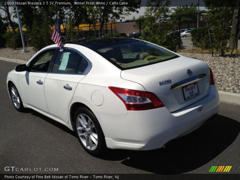 Winter Frost White / Caffe Latte 2009 Nissan Maxima 3.5 SV Premium