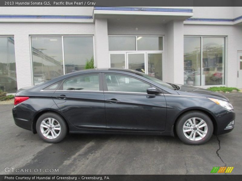 Pacific Blue Pearl / Gray 2013 Hyundai Sonata GLS
