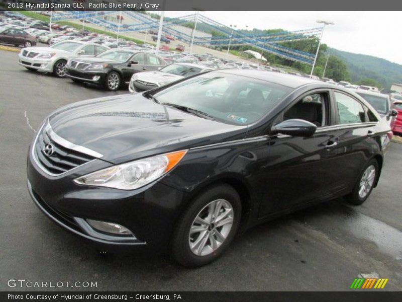 Pacific Blue Pearl / Gray 2013 Hyundai Sonata GLS