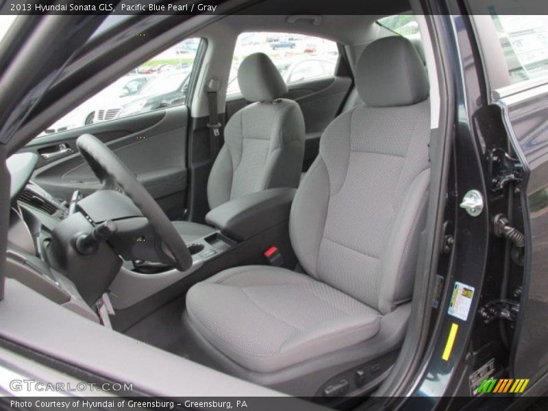 Pacific Blue Pearl / Gray 2013 Hyundai Sonata GLS