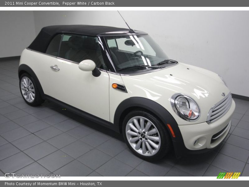 Pepper White / Carbon Black 2011 Mini Cooper Convertible
