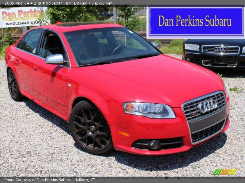 Brilliant Red / Black/Silver 2005 Audi S4 4.2 quattro Sedan