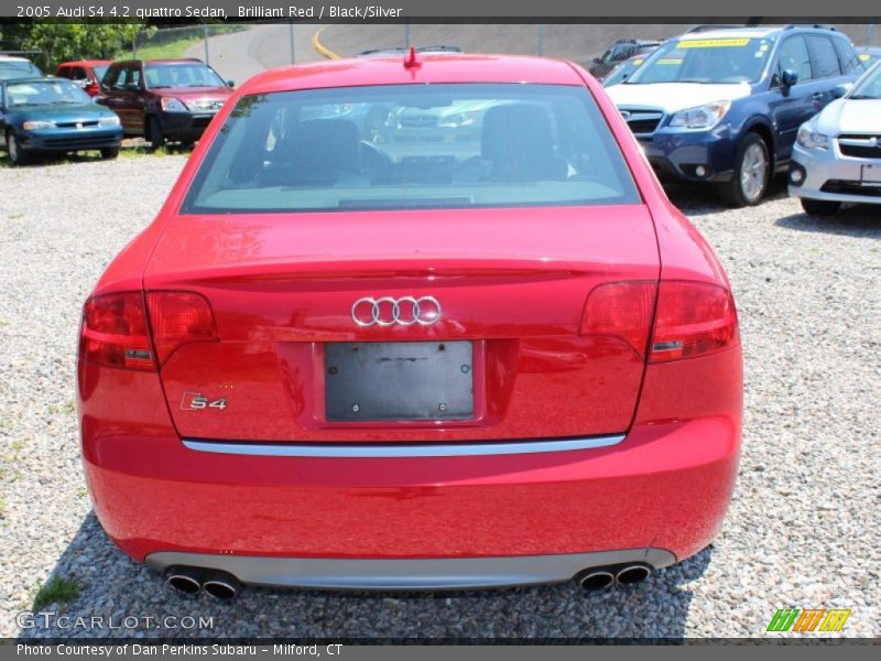 Brilliant Red / Black/Silver 2005 Audi S4 4.2 quattro Sedan