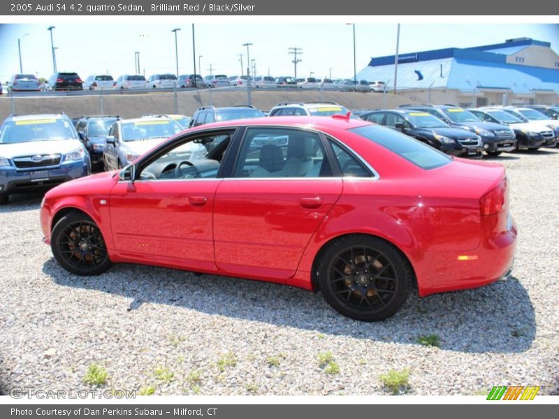 Brilliant Red / Black/Silver 2005 Audi S4 4.2 quattro Sedan