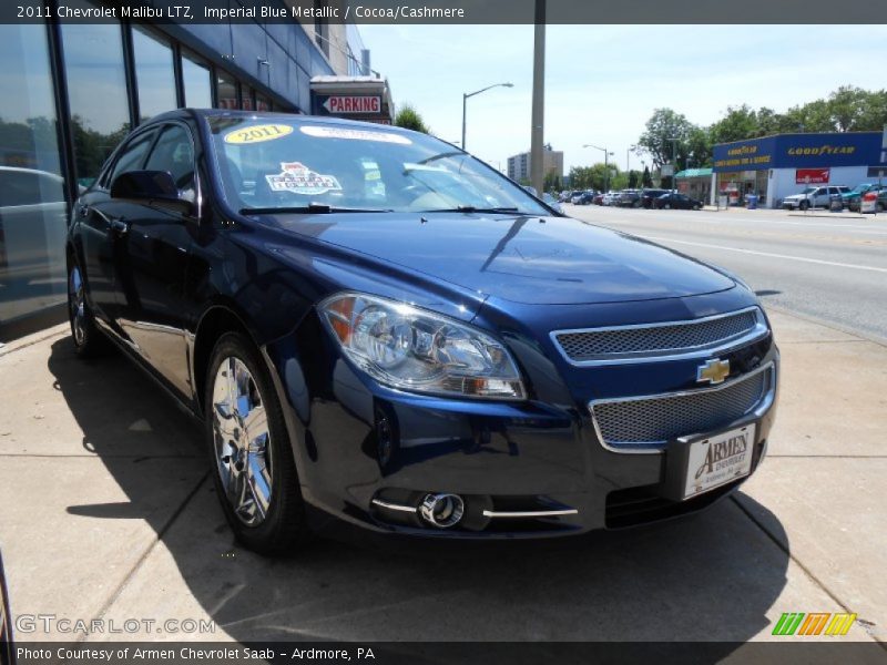 Imperial Blue Metallic / Cocoa/Cashmere 2011 Chevrolet Malibu LTZ