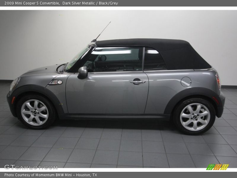 Dark Silver Metallic / Black/Grey 2009 Mini Cooper S Convertible