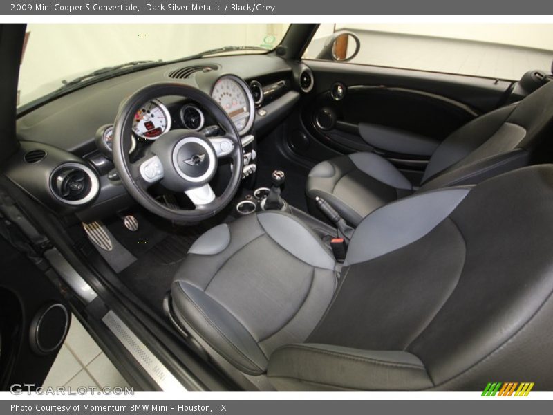Dark Silver Metallic / Black/Grey 2009 Mini Cooper S Convertible