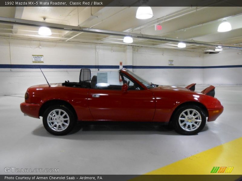 Classic Red / Black 1992 Mazda MX-5 Miata Roadster