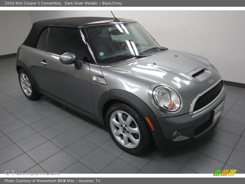 Dark Silver Metallic / Black/Grey 2009 Mini Cooper S Convertible