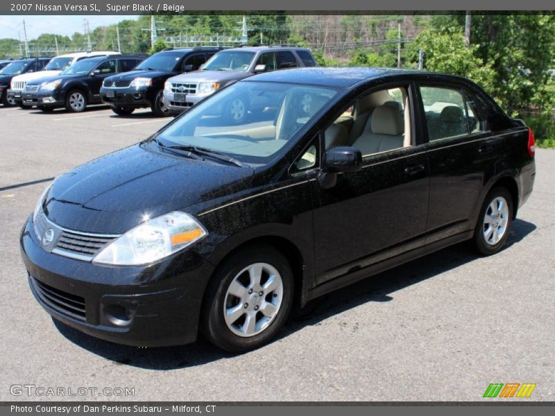 Super Black / Beige 2007 Nissan Versa SL