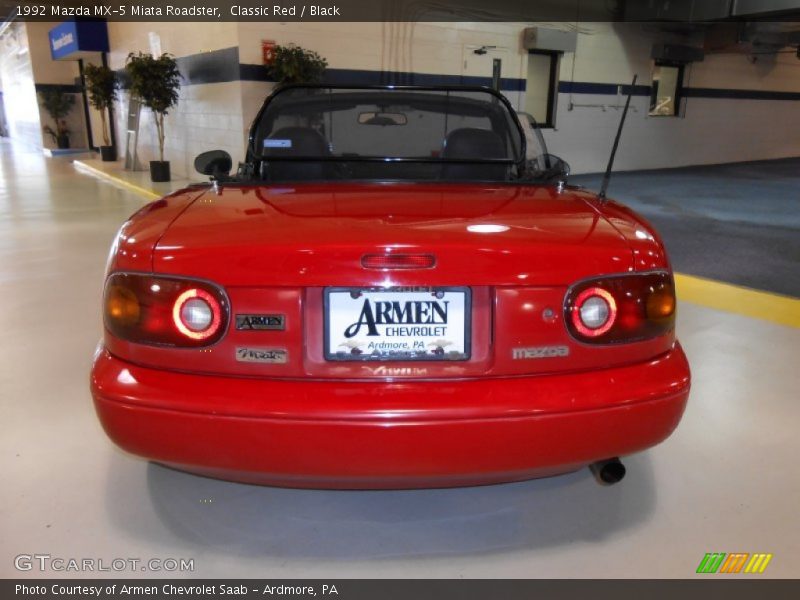 Classic Red / Black 1992 Mazda MX-5 Miata Roadster