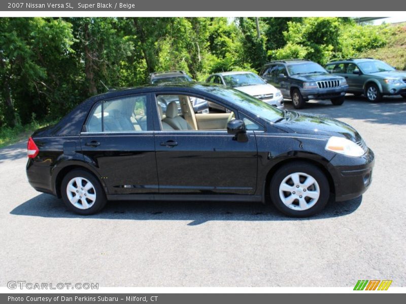 Super Black / Beige 2007 Nissan Versa SL