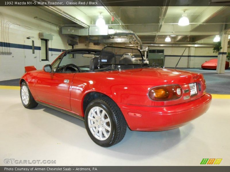 Classic Red / Black 1992 Mazda MX-5 Miata Roadster