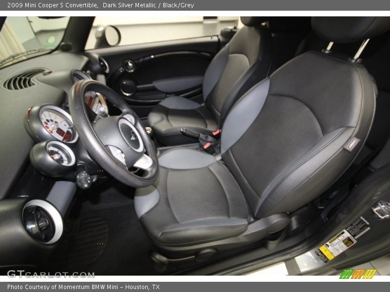 Dark Silver Metallic / Black/Grey 2009 Mini Cooper S Convertible
