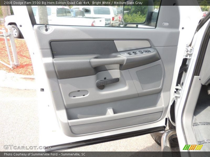 Bright White / Medium Slate Gray 2008 Dodge Ram 3500 Big Horn Edition Quad Cab 4x4