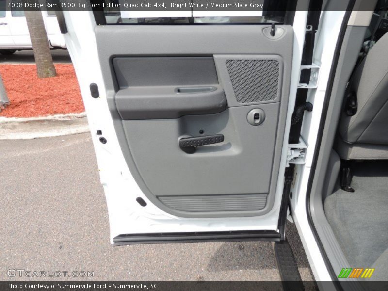 Bright White / Medium Slate Gray 2008 Dodge Ram 3500 Big Horn Edition Quad Cab 4x4