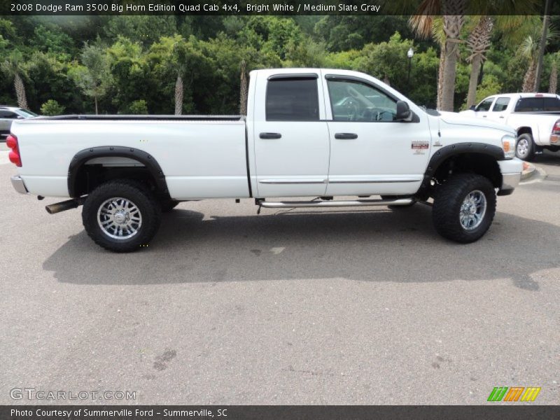Bright White / Medium Slate Gray 2008 Dodge Ram 3500 Big Horn Edition Quad Cab 4x4
