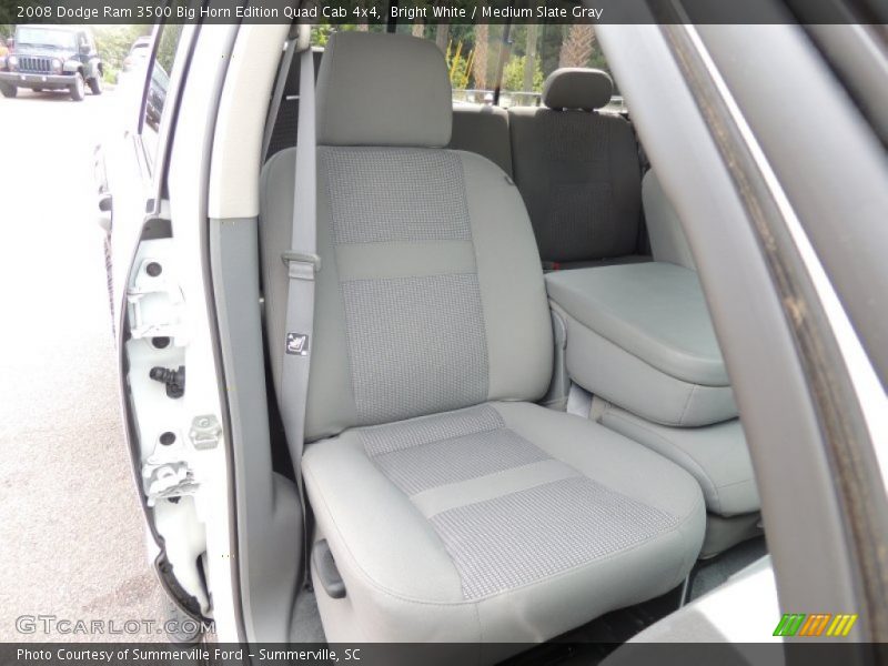 Bright White / Medium Slate Gray 2008 Dodge Ram 3500 Big Horn Edition Quad Cab 4x4