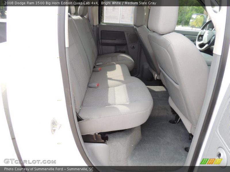 Bright White / Medium Slate Gray 2008 Dodge Ram 3500 Big Horn Edition Quad Cab 4x4