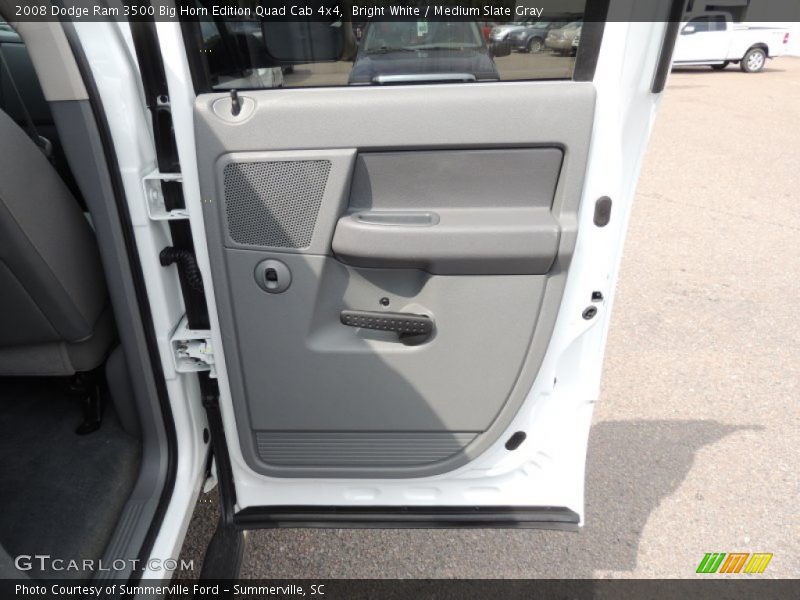Bright White / Medium Slate Gray 2008 Dodge Ram 3500 Big Horn Edition Quad Cab 4x4