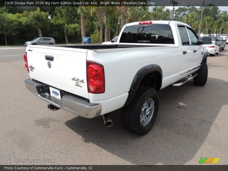 Bright White / Medium Slate Gray 2008 Dodge Ram 3500 Big Horn Edition Quad Cab 4x4