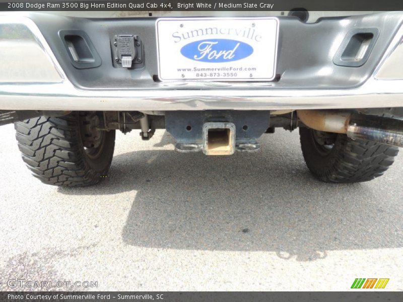 Bright White / Medium Slate Gray 2008 Dodge Ram 3500 Big Horn Edition Quad Cab 4x4