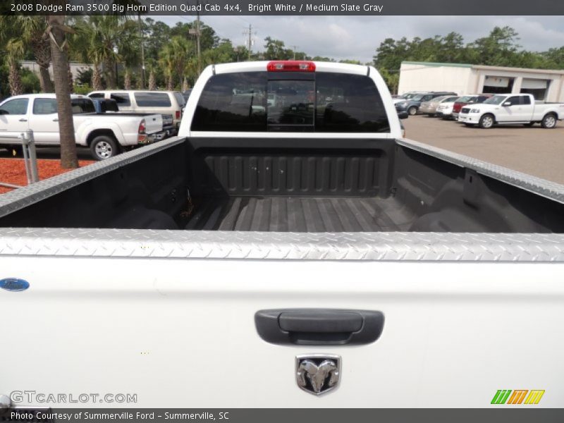 Bright White / Medium Slate Gray 2008 Dodge Ram 3500 Big Horn Edition Quad Cab 4x4