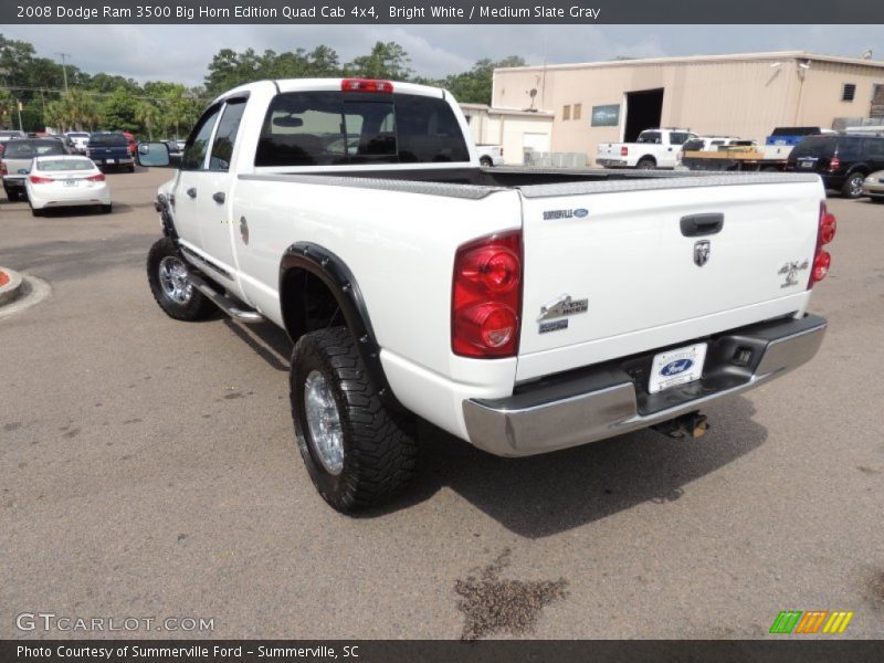 Bright White / Medium Slate Gray 2008 Dodge Ram 3500 Big Horn Edition Quad Cab 4x4