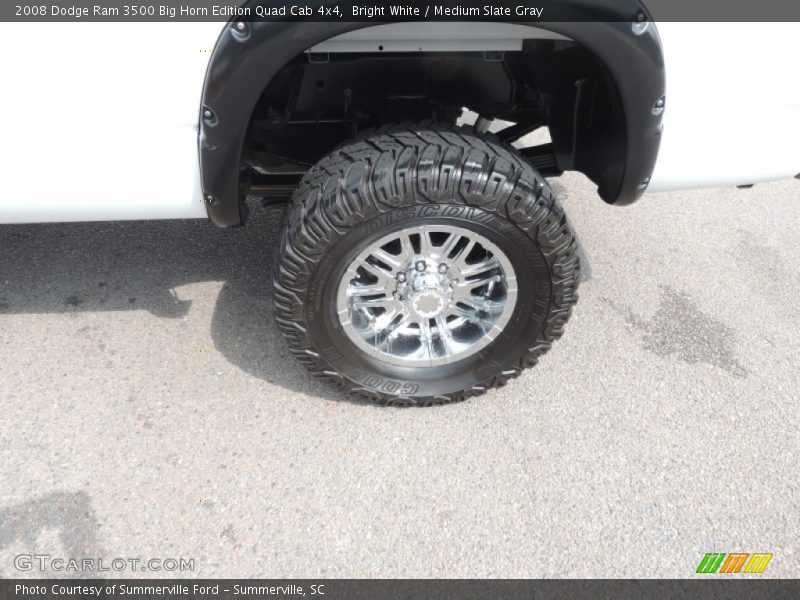Bright White / Medium Slate Gray 2008 Dodge Ram 3500 Big Horn Edition Quad Cab 4x4