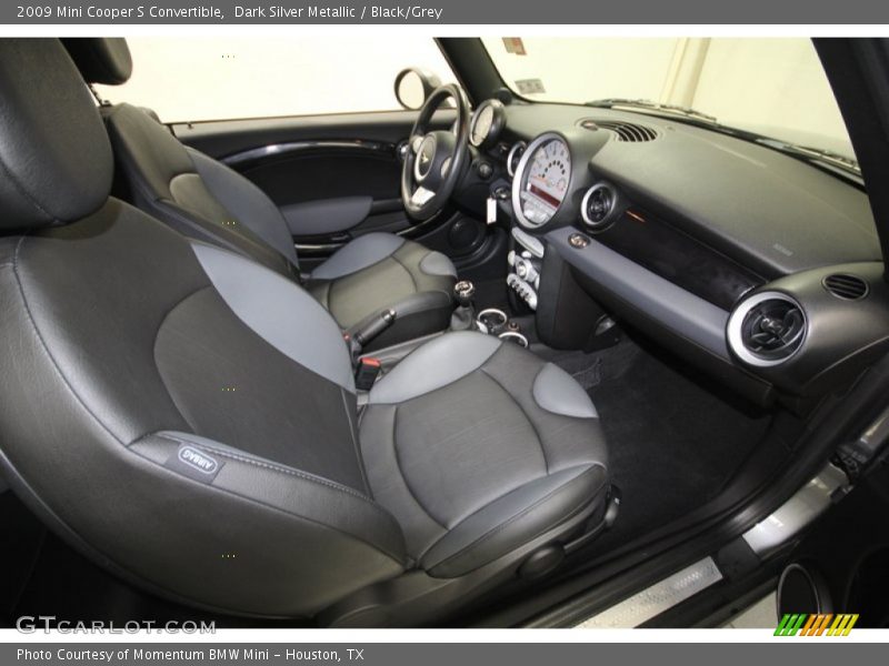 Dark Silver Metallic / Black/Grey 2009 Mini Cooper S Convertible