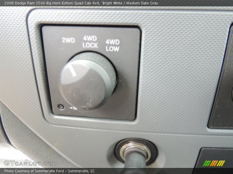 Bright White / Medium Slate Gray 2008 Dodge Ram 3500 Big Horn Edition Quad Cab 4x4