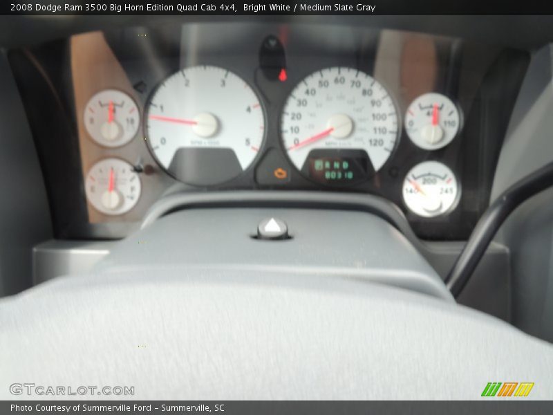 Bright White / Medium Slate Gray 2008 Dodge Ram 3500 Big Horn Edition Quad Cab 4x4