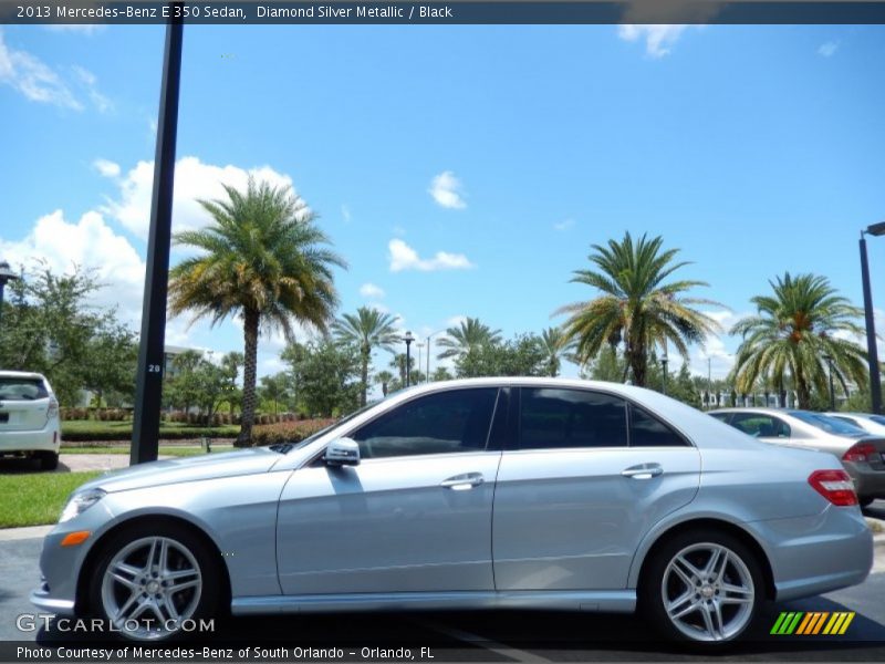 Diamond Silver Metallic / Black 2013 Mercedes-Benz E 350 Sedan