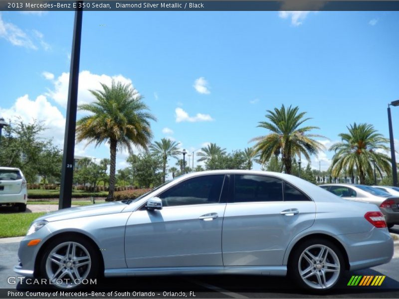 Diamond Silver Metallic / Black 2013 Mercedes-Benz E 350 Sedan