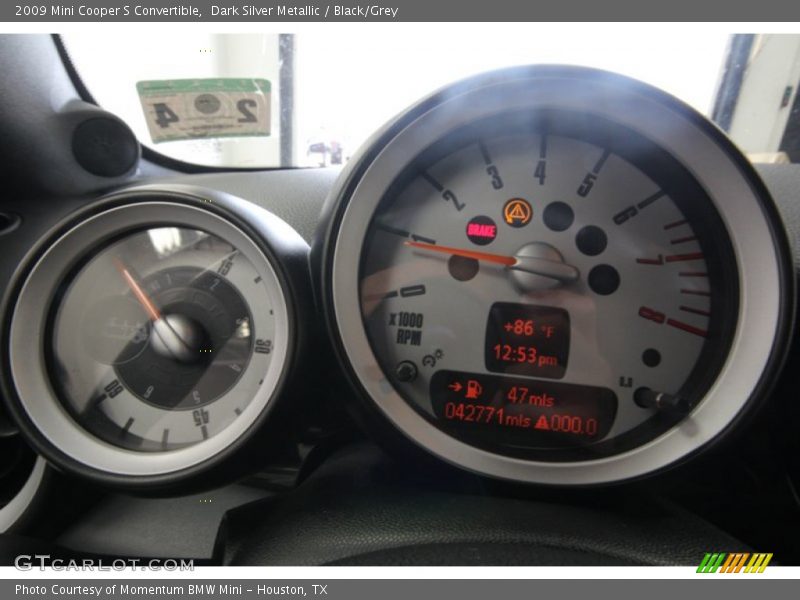 Dark Silver Metallic / Black/Grey 2009 Mini Cooper S Convertible