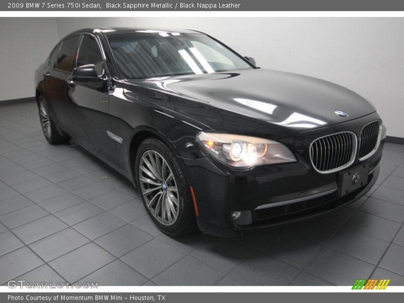Black Sapphire Metallic / Black Nappa Leather 2009 BMW 7 Series 750i Sedan