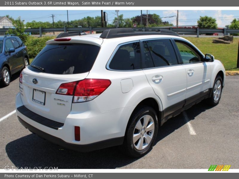 Satin White Pearl / Warm Ivory 2011 Subaru Outback 3.6R Limited Wagon