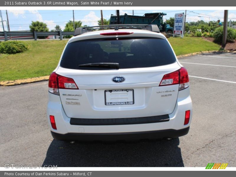 Satin White Pearl / Warm Ivory 2011 Subaru Outback 3.6R Limited Wagon