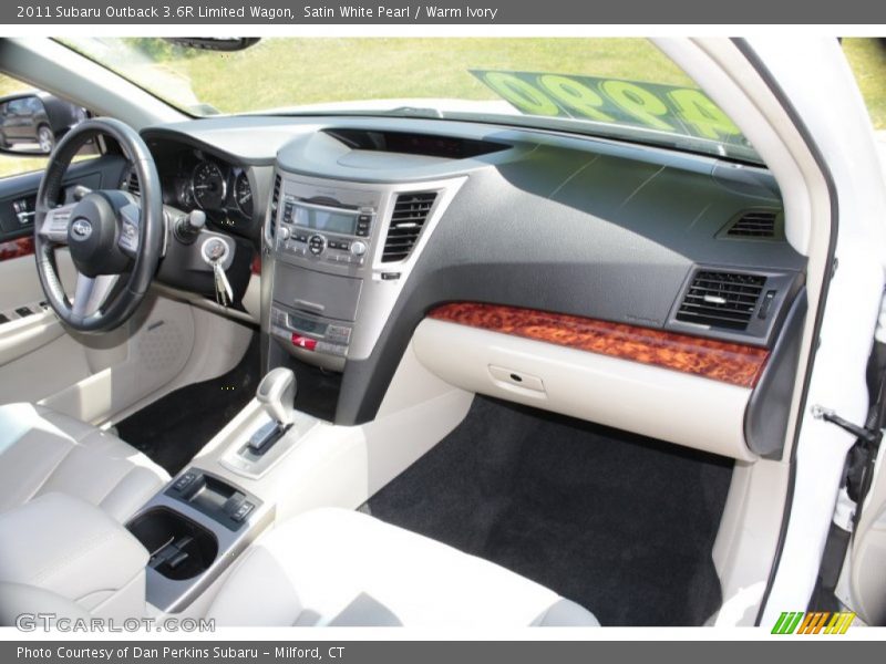Satin White Pearl / Warm Ivory 2011 Subaru Outback 3.6R Limited Wagon
