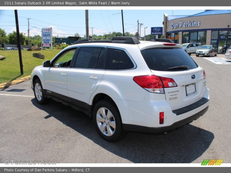Satin White Pearl / Warm Ivory 2011 Subaru Outback 3.6R Limited Wagon